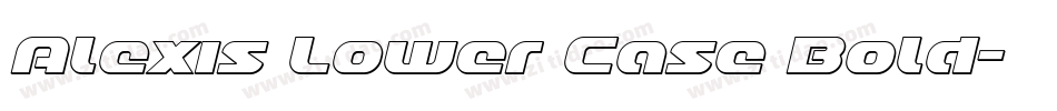 Alexis Lower Case Bold字体转换
